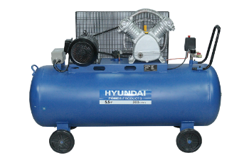 Compresor Hyundai Trifásico 5,5HP 300L 115psi Correa