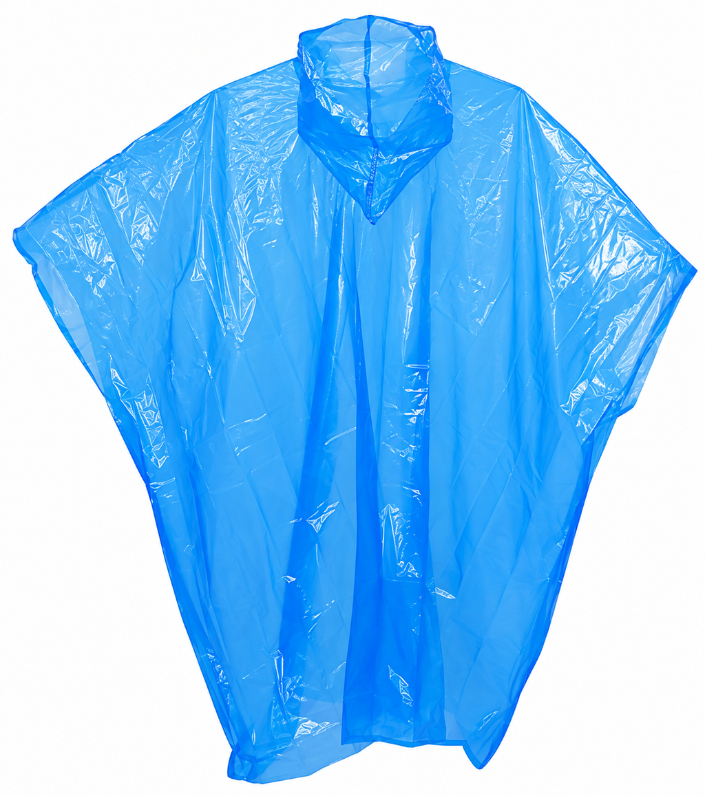 PONCHO DE EMERGENCIA BIODEGRADABLE ALASKA AZUL