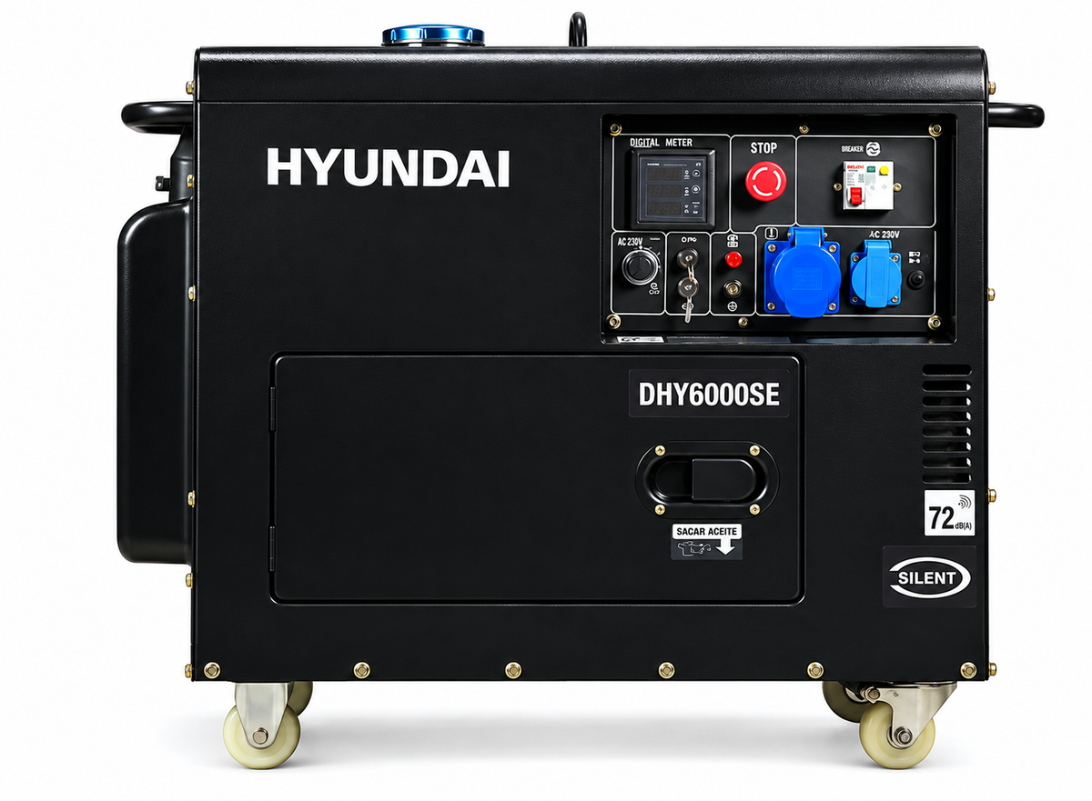 Generador Hyundai Diesel 5/5,3 Kw/Kva monofásico Cerrado 78DHY6000SE
