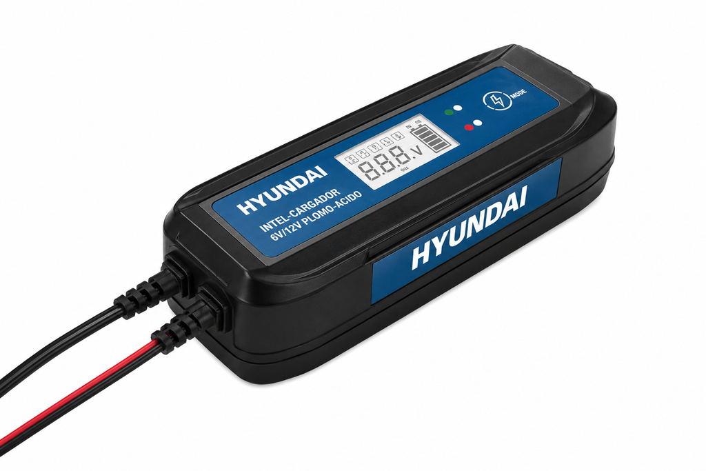 Cargador de Batería 6V/12V 70W IP54 8 Pasos Auto Memoria | Plomo-ácido AGM GEL 1,2-130Ah | Emasa HYSC-4000M