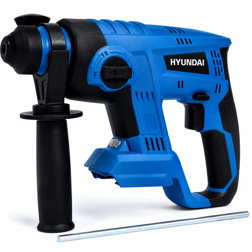 Rotomartillo SDS Plus Inalámbrico Hyundai 20V Brushless 2,2J 4 Funciones | Madera 28mm Hormigón 22mm | 82HYH777-9