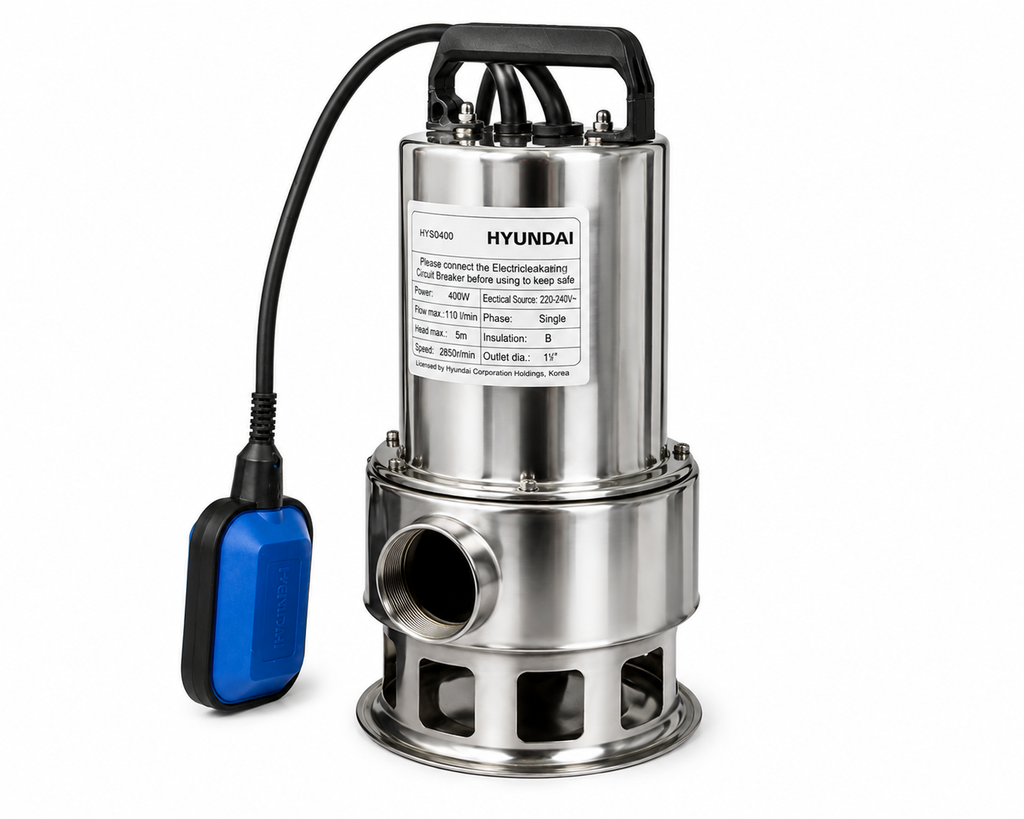Bomba Sumergible Agua Limpia Hyundai 0,5HP 110 L/min 5m Cable 10m | 82HYSD400M