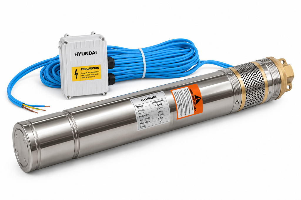 Electrobomba Pozo Profundo Hyundai 2HP 4" 167 L/min 60m | 82HY4M8-10M