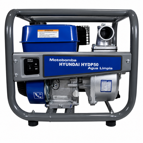 Motobomba Alta Presión 2x2" 6,5HP 212cc 30 m³/h 70m | Hyundai 82HYDP50HP