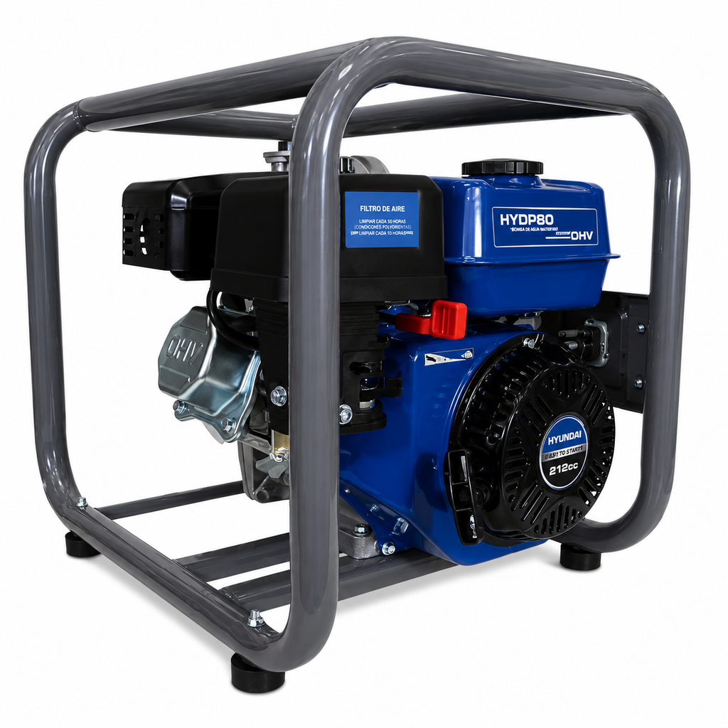 Motobomba Gasolina 3x3" Aguas Limpias 7HP 212cc 967 L/min | Hyundai 82HYDP80