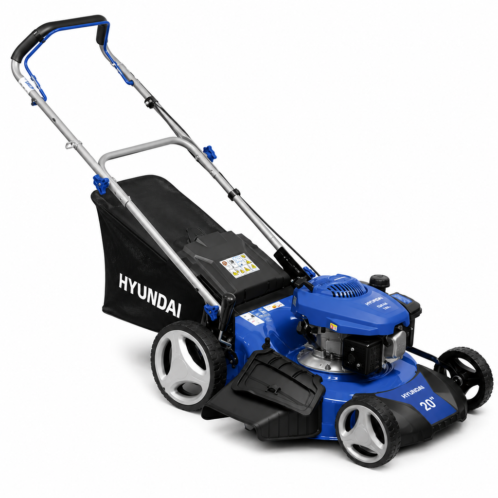 Cortacésped Hyundai 5HP 140cc 20" Recolector 65L Manillar Plegable | 82HYGM51P