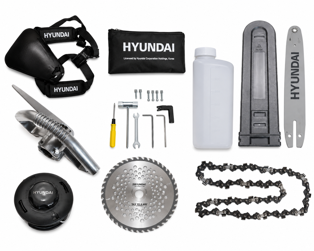 Multifuncional 5 en 1 Hyundai 1,6HP 42,7cc Eje Recto | 82HYTM430