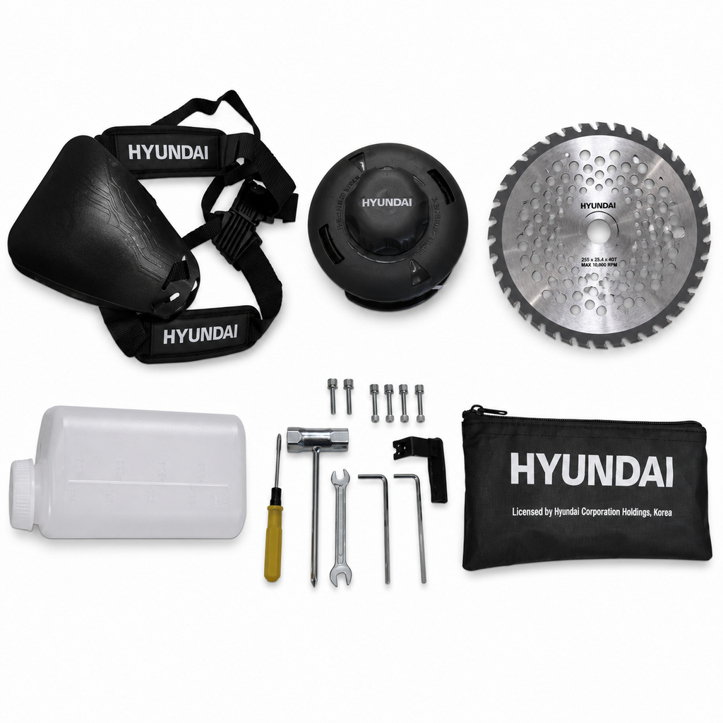 Desbrozadora Hyundai 1,9HP 51,7cc Eje Curvo/Recto | 82HYTBC520