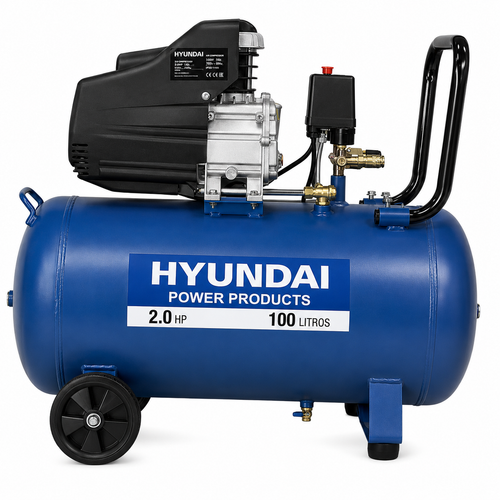 Compresor Hyundai Monofásico 2HP 100L 115psi Directo