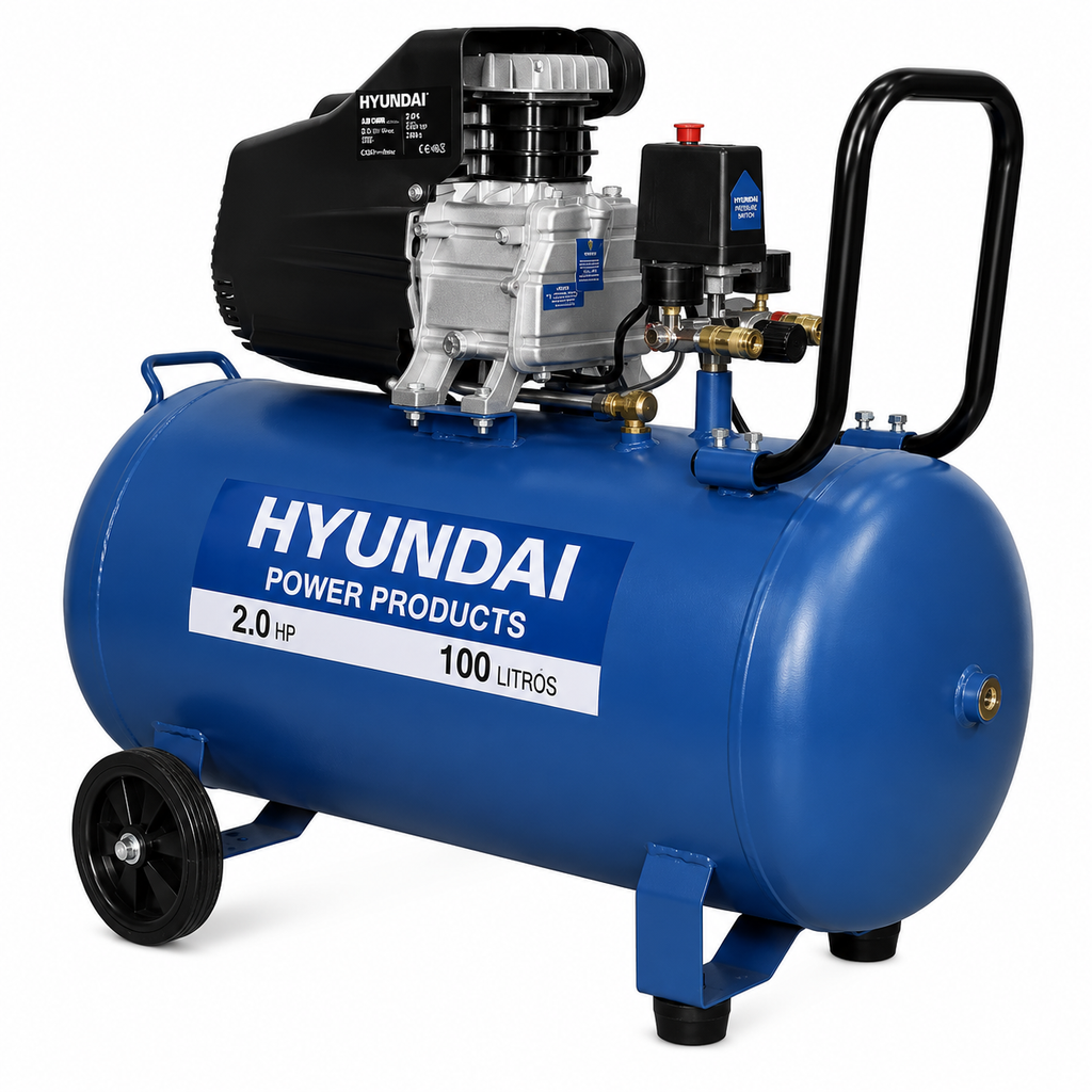 Compresor Hyundai Monofásico 2HP 50L 115psi Directo