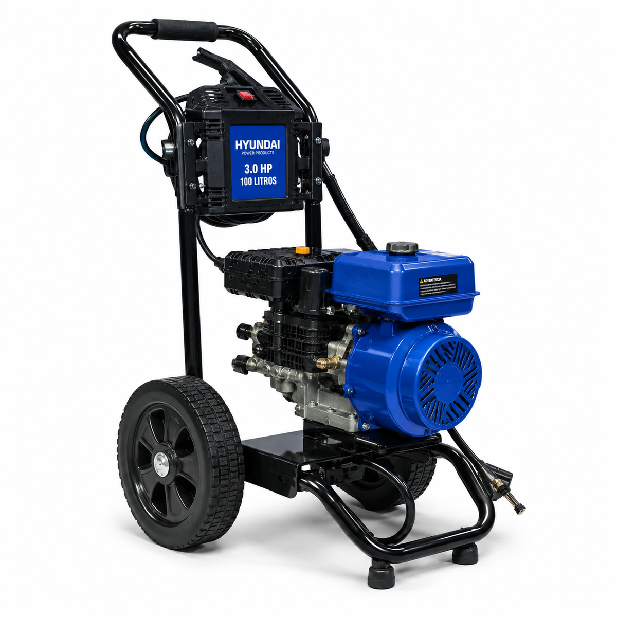 Hidrolavadora Hyundai 5 HP gasolina 186 bar (2.700 psi)  522 L/h (8,7 L/min)