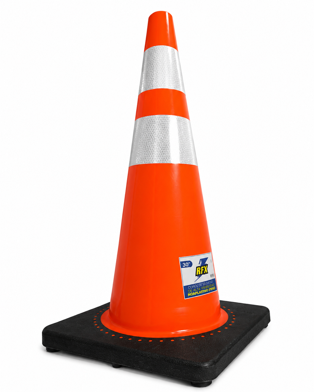 CONO SEÑALIZACION 28 C/DOBLE CINTA ANTI VIENTO BASE PESADA