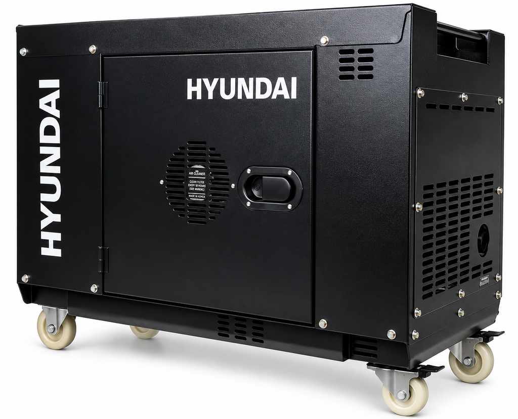 Generador Hyundai Diesel 6/6,3 Kw/Kva Partida eléctrica monofásico Cerrado