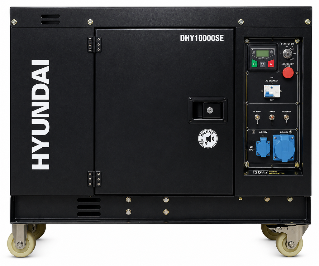 Generador Hyundai Diesel 8/8,5 Kw/Kva Partida eléctrica monofásico Cerrado