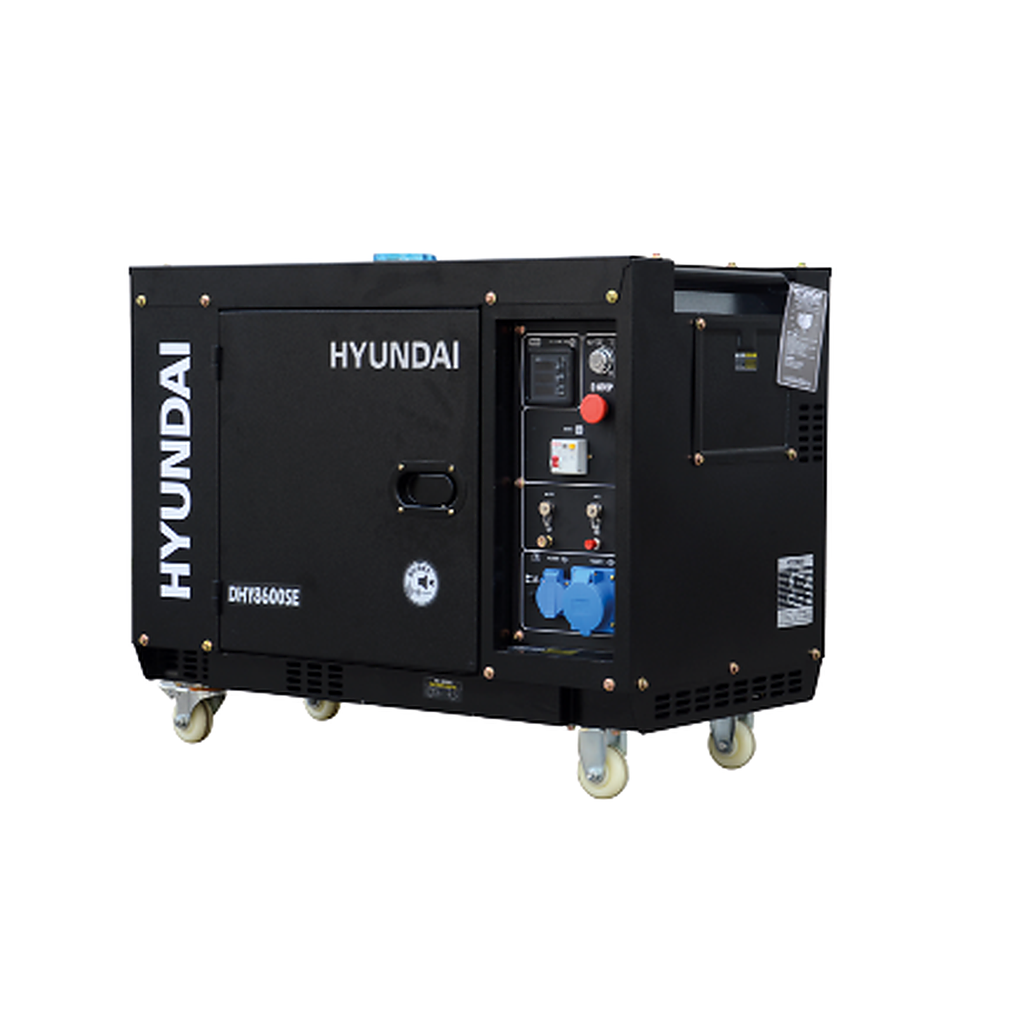 Generador Hyundai Diesel 6/6,3 Kw/Kva Partida eléctrica monofásico Cerrado